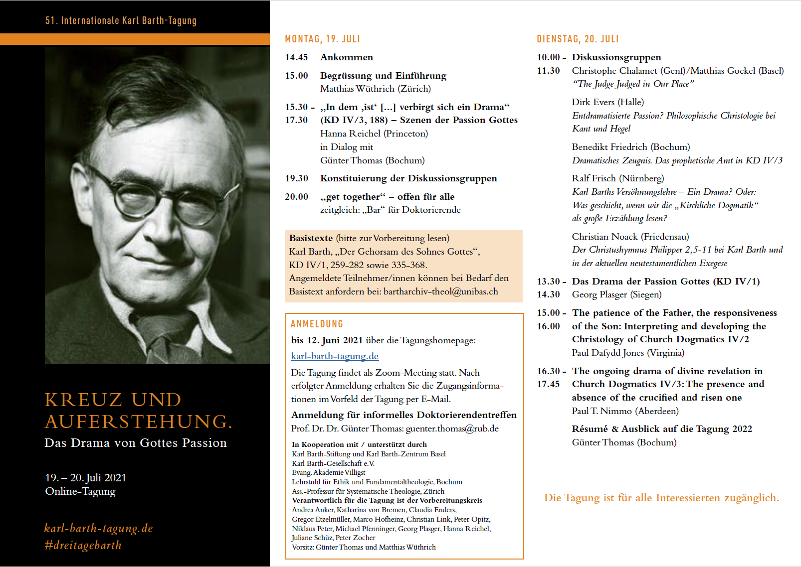 51. Internationale Karl-Barth-Tagung